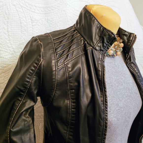 vintage faux leather jacket